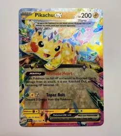 Pikachu EX 57/191 - Double Rare SV08: Surging Sparks Pokemon TCG - NM/M - Image 1
