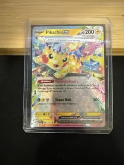 Pikachu EX 57/191 Pokemon TCG Scarlet & Violet Surging Sparks Double Rare NM - Image 1