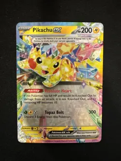 Pikachu EX 57/191 Pokemon TCG Scarlet & Violet Surging Sparks Double Rare NM - Image 2
