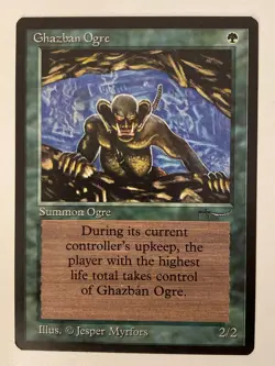 Magic the Gathering MTG Arabian Nights Ghazban Ogre NM (Beta Bob) - Image 1