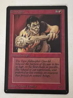 Magic the Gathering MTG Beta Gray Ogre NM- (Beta Bob) - Image 1