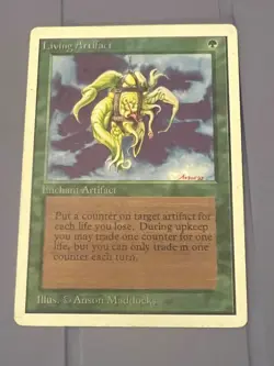 Magic the Gathering MTG Unlimited Living Artifact LP (Beta Bob) - Image 1