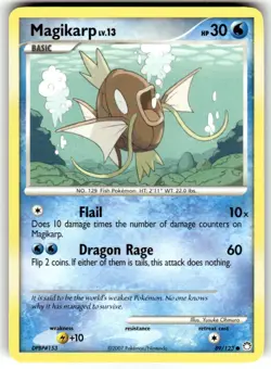 Magikarp Mysterious Treasures Pokemon TCG 89/123 Diamond & Pearl Common NM - Image 1
