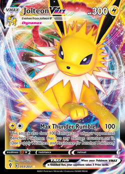 Jolteon VMAX (051/203) Ultra Rare | Pokemon TCG SWSH Evolving Skies | Near Mint - Image 1