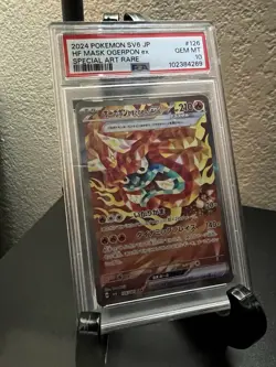 Pokemon Hearthflame Mask Ogerpon EX SAR 126/101 SV6 Japanese, PSA Gem Mint 10 - Image 1