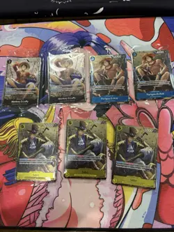 7x One Piece Tin Set Vol 2 Luffy P075 Sabo P073 Ace P074 Promos Sealed English - Image 1