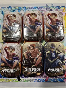ONE PIECE CARD GAME - TIN PACK SET VOL. 2 (TS-02, OP13) x6 In HAND Ready to Ship - Image 1