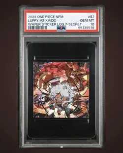 One Piece Gem Mint Luffy vs Kaido SW7-S1 SEC Wafer Sticker Japanese SECRET RARE - Image 1