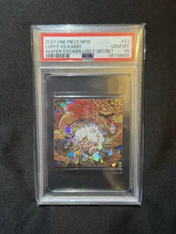 One Piece Gem Mint Luffy vs Kaido SW7-S1 SEC Wafer Sticker Japanese SECRET RARE - Image 3