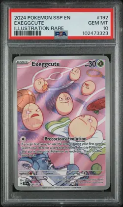 2024 POKEMON SSP EN-SURGING SPARKS ILLUSTRATION RARE #192 EXEGGCUTE PSA 10 - Image 3