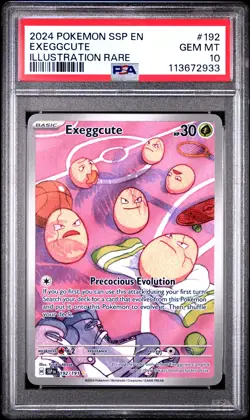 2024 POKEMON SSP EN-SURGING SPARKS ILLUSTRATION RARE #192 EXEGGCUTE PSA 10 - Image 1