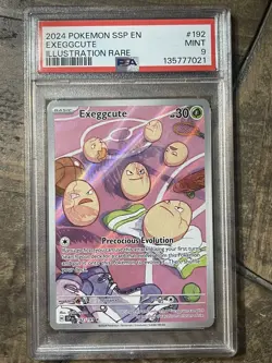 2024 POKEMON SSP EN-SURGING SPARKS ILLUSTRATION RARE #192/191 EXEGGCUTE PSA 9 - Image 1