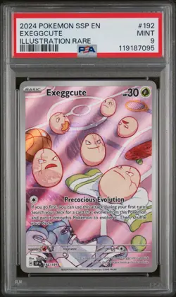2024 POKEMON SSP EN-SURGING SPARKS ILLUSTRATION RARE #192 EXEGGCUTE PSA 9 - Image 1