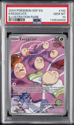 2024 POKEMON SSP EN-SURGING SPARKS ILLUSTRATION RARE #192 EXEGGCUTE PSA 10 - Image 1