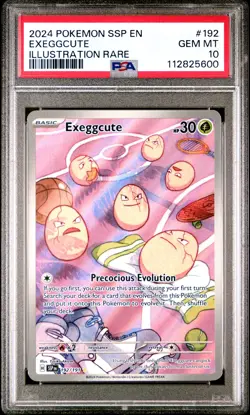 2024 POKEMON SSP EN-SURGING SPARKS ILLUSTRATION RARE #192 EXEGGCUTE PSA 10 - Image 1