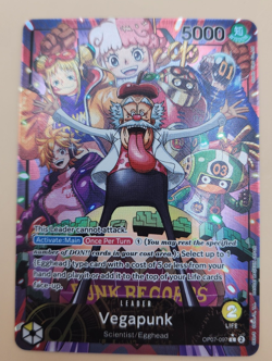 One Piece Vegapunk OP07-097 Leader Alt Art 500 Years in the Future English - Image 3