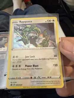 Rayquaza SWSH029 SWSH: Sword & Shield Promo Cards Holo Swirl Pokemon G50 - Image 1