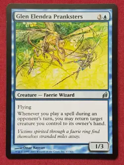 Magic The Gathering LORWYN GLEN ELENDRA PRANKSTERS blue card MTG - Image 1