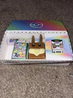 Prismatic Evolutions UPC - Eevee Deck Box, Sleeves, And Play Mat - NO Cards - Image 1