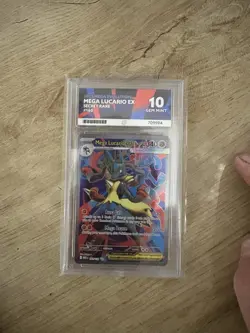 Mega Lucario EX 160/132 ACE 10 Secret Rare Mega Evolution Pokemon TCG - Image 1