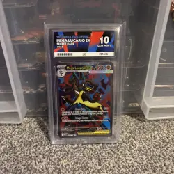 Pokemon TCG Mega Lucario EX 160/132 Secret Rare ACE 10 Gem Mint - perfect subs - Image 1