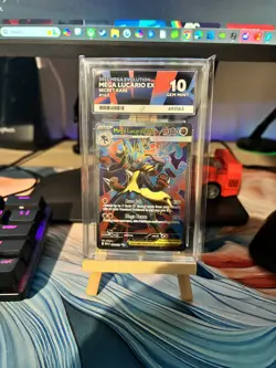 Pokemon TCG Mega Lucario EX 160/132 Secret Rare ACE 10 Gem Mint - perfect subs - Image 1