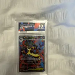Pokemon TCG Mega Lucario EX 160/132 Secret Rare ACE 10 Gem Mint - - Image 1
