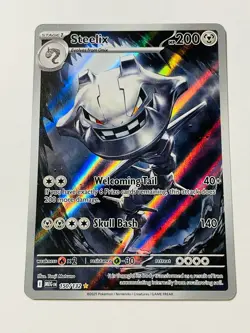 Pokemon TCG Steelix 150/132 Illustration Rare Full Art Mega Evolutions Card NM - Image 3