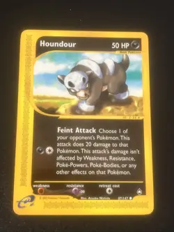 Pokemon TCG Card - Houndour 87/147 Aquapolis Common Vintage E-Reader - Image 1