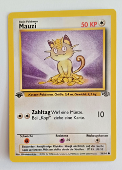 Pokemon Karte Mauzi 56/64 Dschungel 1. Edition Deutsch - Image 1