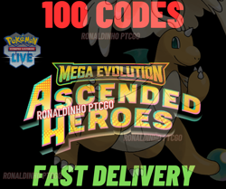 100x Ascended Heroes Codes Booster Pokemon TCG LIVE - PTCGL - SENT FAST - Image 1
