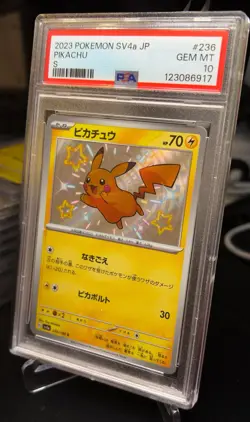 PSA 10 Japanese Pikachu 236/190 Shiny Treasure ex SV4a Shiny Rare Pokemon - Image 2