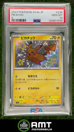 Pikachu PSA 10 2023 Pokemon Scarlet & Violet Shiny Treasure ex Japanese #236/190 - Image 1