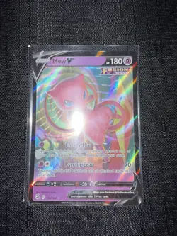 Mew V 113/264 SWSH08: Fusion Strike Ultra Rare Pokemon TCG Card NM - Image 1