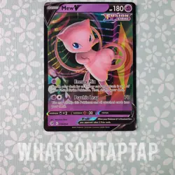Pokemon Card Mew V 113/264 Ultra Rare Sword Shield Fusion Strike Singles NM - Image 1