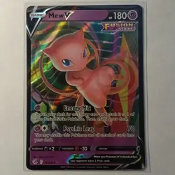 Mew V 113/264 Pokemon TCG Sword & Shield Fusion Strike Ultra Rare Holo Card NM - Image 1