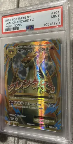 Pokemon XY Evolutions 2016 Full Art Mega Charizard EX 101/108 PSA Mint 9 - Image 3