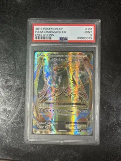 Pokemon TCG XY Evolutions 2016 Charizard EX #101/108 FA/M PSA Graded Mint 9 - Image 1