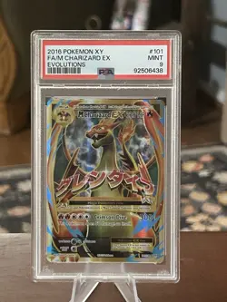 2016 Pokemon XY Evolutions Mega M Charizard EX Full Art 101/108 PSA 9 MINT 🔥 - Image 1