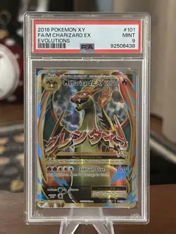 2016 Pokemon XY Evolutions Mega M Charizard EX Full Art 101/108 PSA 9 MINT 🔥 - Image 2