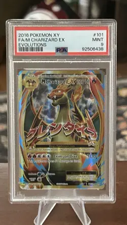 2016 Pokemon XY Evolutions Mega M Charizard EX Full Art 101/108 PSA 9 MINT 🔥 - Image 3