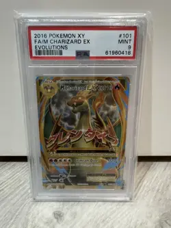 PSA 9 MINT Full Art/M Mega Charizard EX 2016 Pokemon XY Evolutions 101/108 - Image 1