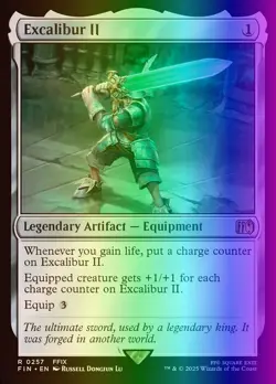 MTG Magic the Gathering Excalibur II (257/764) Final Fantasy LP FOIL - Image 1