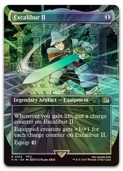 Excalibur II (Borderless) #352 (Foil) (NM) Final Fantasy FIN Magic MTG - Image 1