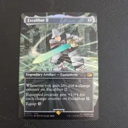 Magic the Gathering Final Fantasy R0352 Excalibur II Borderless Foil - Image 1