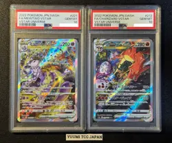 PSA10 SEQUENTIAL Charizard 212/172 Mewtwo 221/172 SAR VSTAR Universe Pokemon - Image 2