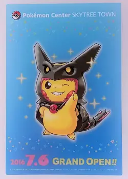Rayquaza Poncho Pikachu Pokemon Center Skytree Town Clear Card From Japan - Image 1