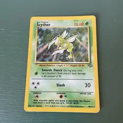 Scyther 10/64 Pokemon Card TCG Jungle Set Unlimited Holo Rare - Image 2