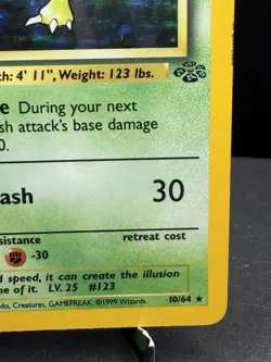 Pokemon TCG WOTC Jungle Scyther 10/64 Holo Rare Unlimited LP - Image 4