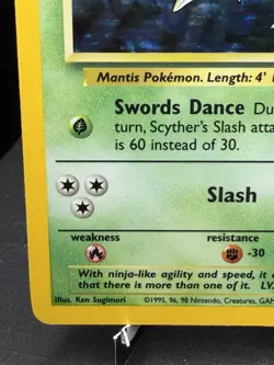 Pokemon TCG WOTC Jungle Scyther 10/64 Holo Rare Unlimited LP - Image 5